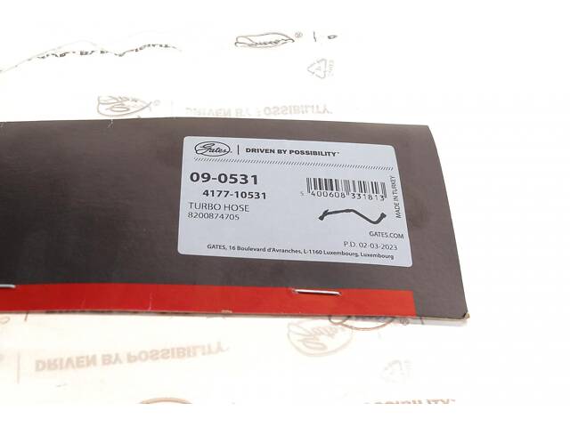 GATES 09-0531 Патрубок інтеркулера Renault Kangoo 1.5 DCI 08- - Фото 7