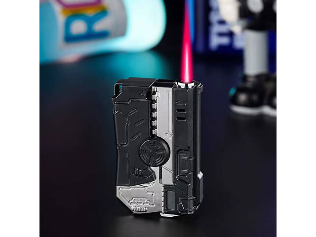 Газова запальничка спінер із турбо полум'ям у формі пістолета No2250 - Фото 1