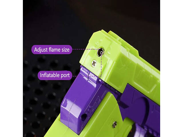 Газова запальничка спінер із турбо полум'ям у формі пістолета No2250 - Фото 3