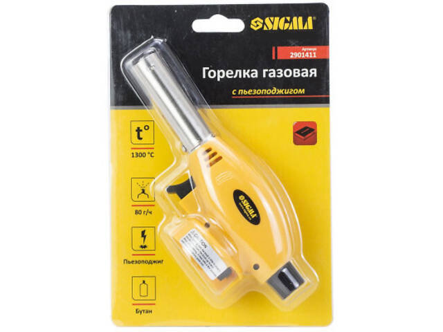 Газовий паяльник Sigma стандарт з п’єзопідпалом (2901411) - Фото 6