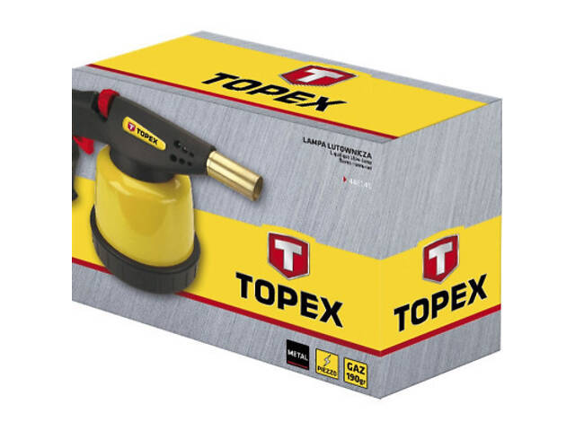 Газовий паяльник Topex з п'єзопідпалом, 20 мл, картридж 190 г (44E141) - Фото 2
