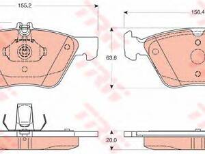 GDB1215 TRW - Тормозные колодки для дисков TRW GDB1215 на MERCEDES-BENZ E-CLASS седан (W210)