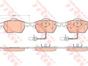 GDB1307 TRW - Гальмівні колодки до дисків TRW GDB1307 на AUDI A4 седан (8D2, B5)