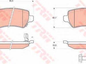 GDB1515 TRW - Тормозные колодки для дисков TRW GDB1515 на VAUXHALL MERIVA Mk II (B)