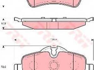 GDB1712 TRW - Тормозные колодки для дисков TRW GDB1712 на MINI MINI (R56)