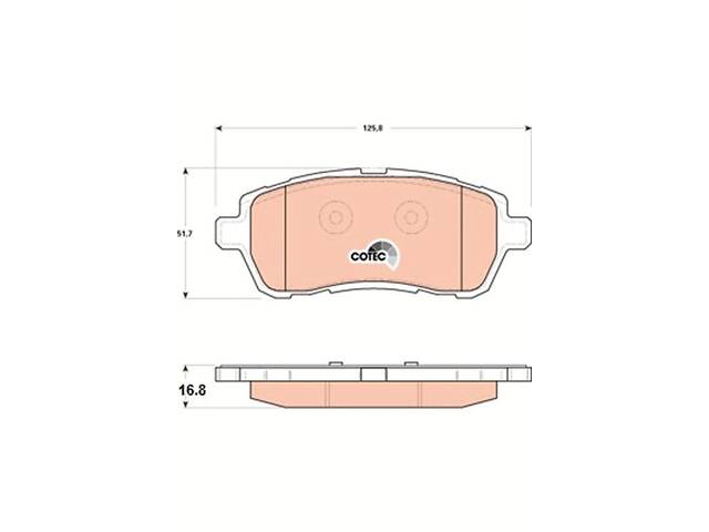 Комплект гальмівних накладок, дискове гальмо TRW GDB1893