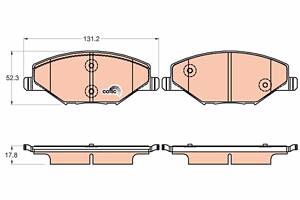 Комплект гальмівних накладок, дискове гальмо TRW GDB2027