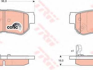 GDB3284 TRW - Тормозные колодки для дисков TRW GDB3284 на HYUNDAI SANTA FÉ I (SM)