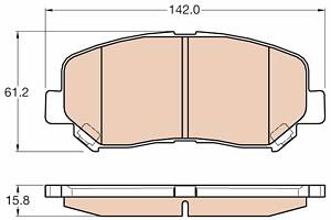 Комплект гальмівних накладок, дискове гальмо TRW GDB3562