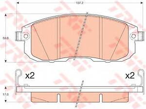 GDB3616 TRW - Тормозные колодки для дисков TRW GDB3616 на NISSAN CUBE (Z12)