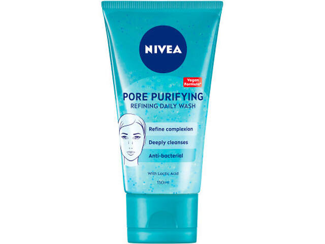 Гель для вмивання Nivea Pore Purifying Refining Daily Wash Щоденний очищуючий Проти недоліків шкіри 150 мл (40060000) - Фото 1