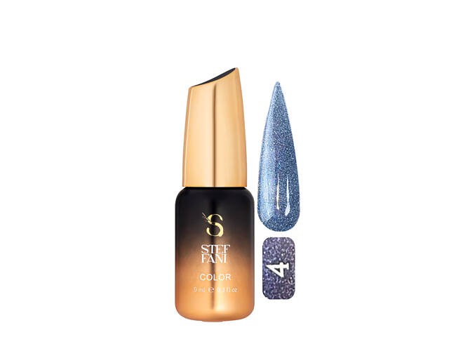 Гель-лак для ногтей с блестками Steffani Color Gel Polish Starlight 9 мл, 04 Синий с шиммером