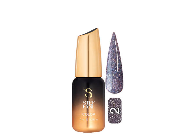 Гель-лак для ногтей с блестками Steffani Color Gel Polish Starlight 9 мл, 02 Сиреневый с шиммером