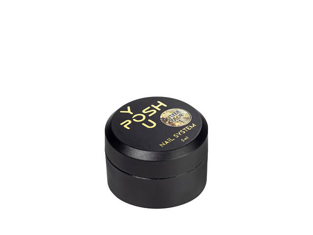 Гель-лак с глиттером для маникюра YouPOSH Glitter Color профессиональный 5 мл, 01 Золотистий