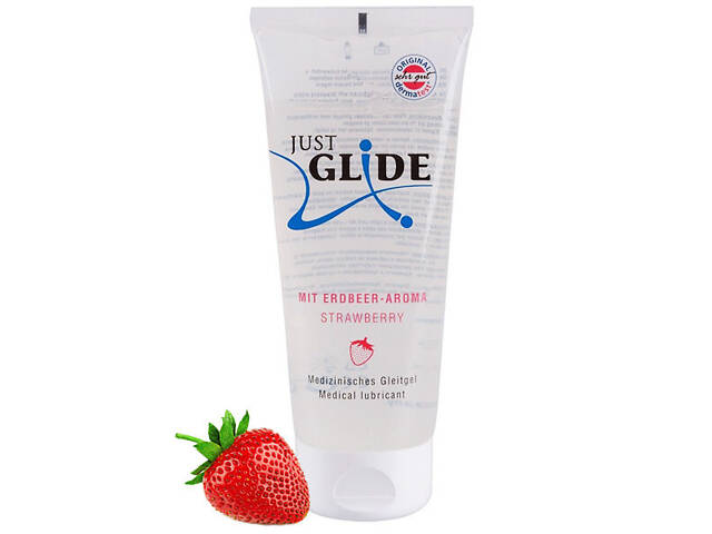Гель-лубрикант Just Glide 'Strawberry' ( 200 ml ) - Фото 2