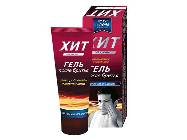 Гель после бритья с маслом чайного дерева 70г 4820022904522 ТМ Хит - Фото 1