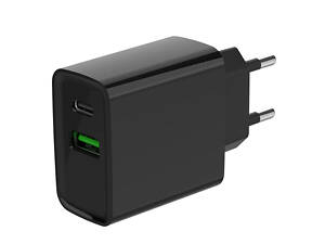 Gembird TA-UC-PDQC20-01-BK (USB Type A + USB Type C) Сетевое зарядное устройство