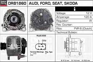 Генератор для моделей: AUDI (A4, A3,A4,TT,TT), FORD (GALAXY), SEAT (INCA,ALHAMBRA,CORDOBA,TOLEDO,CORDOBA,CORDOBA,LEON,I