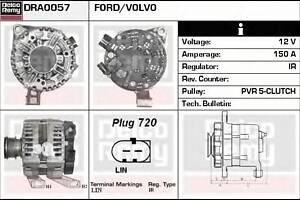 Генератор для моделей: FORD (S-MAX, MONDEO,MONDEO,MONDEO), VOLVO (S80,C70,C30,V70,XC70,XC60)