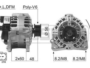 Генератор AUDI A3 (8P1) / AUDI TT (8N9) / AUDI A2 (8Z0) / VW POLO (6N1) 1989-2018 г.