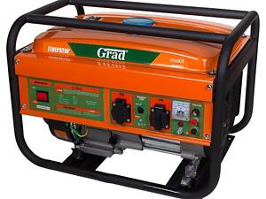 Генератор бензиновий (бензогенератор) GRAD 2.5/2.8 кВт ручний запуск, однофозаний, електрогенератор (5710915)