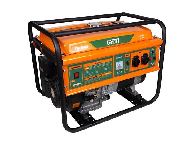 Генератор бензиновий (бензогенератор) GRAD 5.0/5.5 кВт ручний запуск, однофозаний, електрогенератор (5710955) - Фото 2