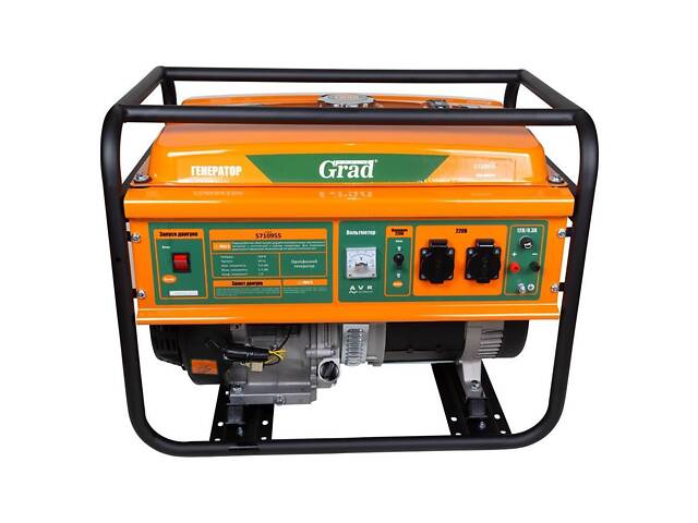 Генератор бензиновий (бензогенератор) GRAD 5.0/5.5 кВт ручний запуск, однофозаний, електрогенератор (5710955) - Фото 3