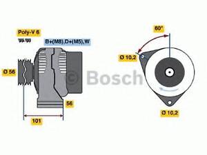 Генератор BOSCH 0986038170 на DAEWOO MUSSO (FJ)