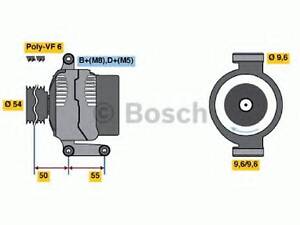 Генератор BOSCH 0986048781 на VAUXHALL COMBO Mk II (C) фургон/универсал (F25)