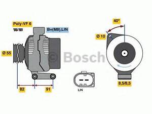 Генератор BOSCH 0986080810 на VOLVO S40 II седан (MS)