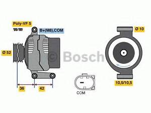 Генератор BOSCH 0986081040 на MERCEDES-BENZ A-CLASS (W169)