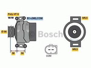 Генератор BOSCH 0986081370 на AUDI A4 седан (8K2, B8)