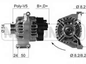 Генератор FIAT,FORD,LANCIA ERA 210663A на FIAT PUNTO EVO (199)