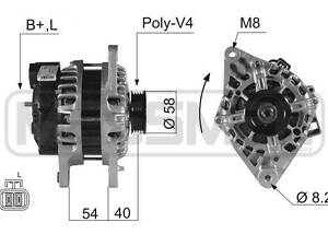 Генератор KIA RIO (JB) / KIA CERATO (LD) / KIA CARENS (FJ) 1994-2017 г.