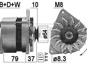 Генератор ROVER MINI / RENAULT 17 / ROVER MAESTRO / ROVER 200 (XW) 1965-2006 г.