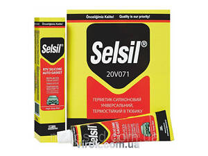 Герметик - прокладка силіконовий SELSIL (Червоний) термостійкий. тюбик V50 мл. [48]
