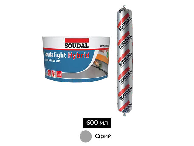 Герметик для зовнішніх робіт SMX-полімер 600 мл сірий [000020000000087201] SWS Soudatight Hybryd Soudal - Фото 1