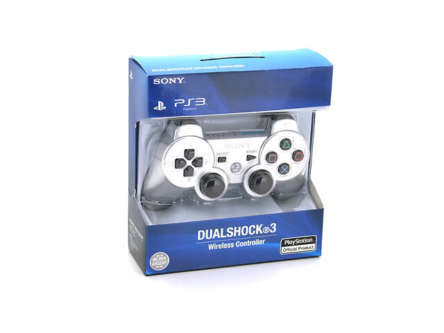 Геймпад бездротовийї для PS3 SONY Wireless DUALSHOCK 3 (Silver), 3.7V, 500mAh, Blister - Фото 2