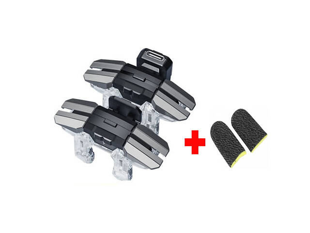 Геймпад триггер для смартфона Union JS 65 с Air Mapping макросом до 50 нажатий для PUBG пабг COD Standoff 2 iOS Android - Фото 1