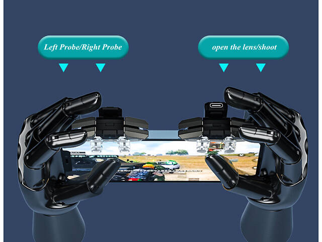 Геймпад триггер для смартфона Union JS 65 с Air Mapping макросом до 50 нажатий для PUBG пабг COD Standoff 2 iOS Android - Фото 4