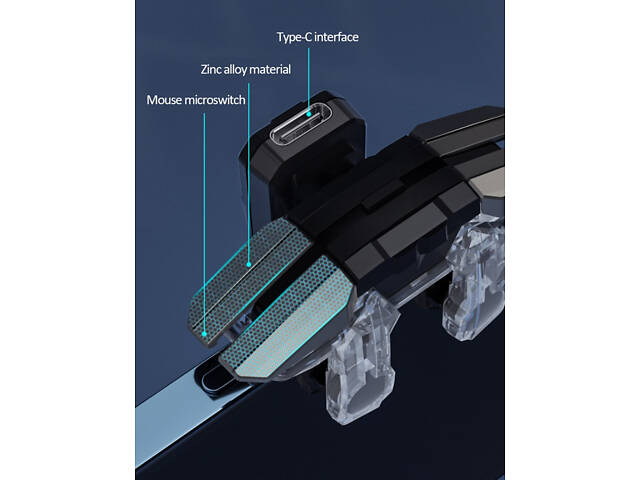 Геймпад триггер для смартфона Union JS 65 с Air Mapping макросом до 50 нажатий для PUBG пабг COD Standoff 2 iOS Android - Фото 5