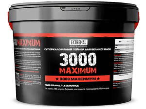 Гейнер для массы мышц энергии и силы – Extremal 3000 Maximum 1000 г Шоколадный крем (1000325569)