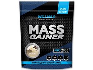 Гейнер Willmax Mass Gainer 2000 g /20 порцій/ Ваніль
