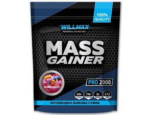 Гейнер Willmax Mass Gainer 2000 g /20 servings/ Bubblegum