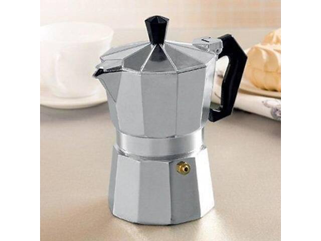 Гейзерна кавоварка Benson BN-155 150 мл 3 чашки сіра - Фото 1