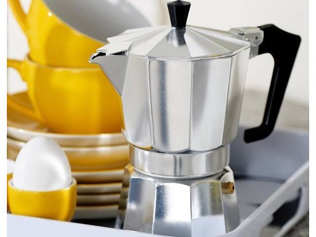 Гейзерна кавоварка Benson BN-155 150 мл 3 чашки сіра - Фото 4