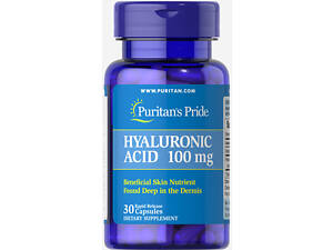 Гіалуронова кислота, Hyaluronic Acid, Puritan's Pride, 100 мг, 30 капсул