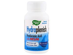 Гиалуроновая кислота + МСМ, Hyaluronic Acid With MSM, Nature's Way, 60 капсул