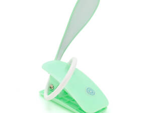 Гибкая настольная лампа-прищепка SW-D812, 3 режима, 4,2V 300mAh. microUSB, 3 часа работы, 25см, 200гр, GREEN,