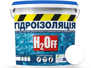 Гидроизоляция универсальная акриловая краска мастика Skyline H2Off Белая 24 кг